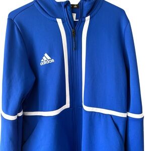 Adidas Men’s Full Zip Hoddie Sweatshirt Royal Blue Sz  L